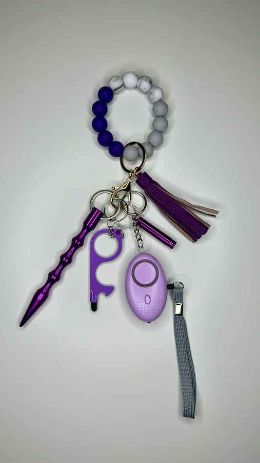Purple Reign Safety Keychain